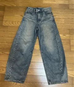 GU バレルレッグジーンズ　67BLUE