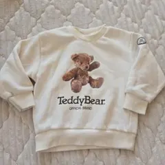 branshesTeddyBear クマプリント トレーナー ホワイト100cm