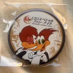 USJ　缶バッチ　スペシャルファンナイト　ウッディ　ウッドペッカー