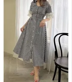 dazzlin チェックワンピース