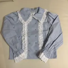 Treat Yourself ライトブルー レース付きシャツ