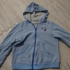 ファミリア familiar水色 フード付きパーカー キャラクター刺繍