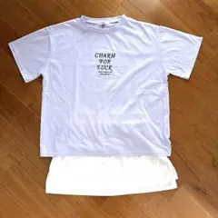 お値下げ　美品ピンクラテ160♡取り外しインナー付Tシャツ