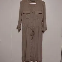 YECCA VECCA シャツワンピース ベージュ