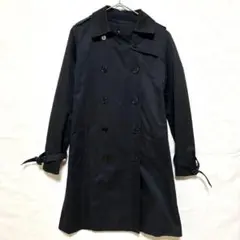 【美品】 アンタイトル トレンチコート ダブルボタン 黒 M 通勤 フォーマルのサムネイル