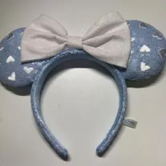 ディズニー 水色 ハートミニー カチューシャ スパンコール