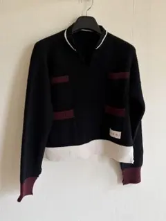 Marni ブラックダメージニット