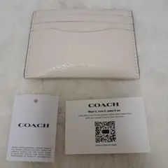 usako様専用【お買い得】COACH ホワイトレザー カードケース　パスケース