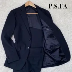 パーフェクトスーツファクトリー セットアップ スーツ ネイビー ストライプ 春夏