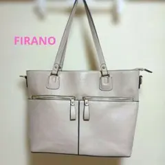 FIRANO トートバッグ ビジネスバック ベージュ/ゴールド