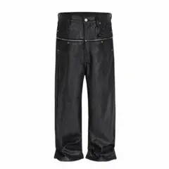 MIJKO Super Wide Baggy Coating Denim