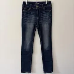 CLOSSHI スキニーデニムパンツ ウォッシュ XS〜S相当 紺 綿 しまむらのサムネイル