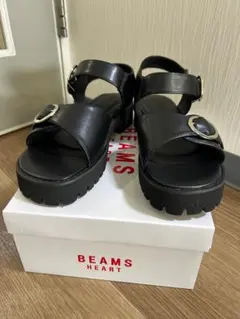 新品未使用★BEAMS HEARTサンダル【Lサイズ】ブラックのサムネイル