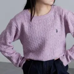 RANAN/solleim別注【U.S.POLO ASSN.】 ケーブルニット