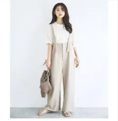 Stola.ストラ新品遮熱・接触冷感UVカット ウエストギャザーワイド