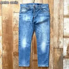 【美品】entre amis GAGA テーパード デニム パンツ 34のサムネイル