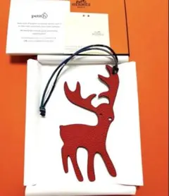 エルメス petit h プティアッシュ ジンジャーマン チャーム バイカラー