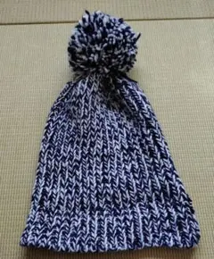 UNIQLO ネイビーとホワイトのニット帽