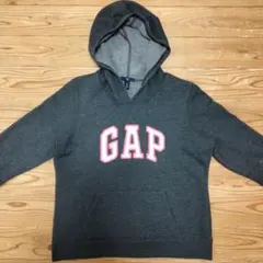 OLD GAP グレー レディースパーカー 裏起毛 Lサイズ