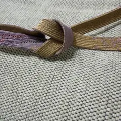 帯締め　平組 ピンク　金　ゴールド