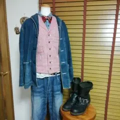 Paul Smith　ブロックチェックベスト、アメカジ、