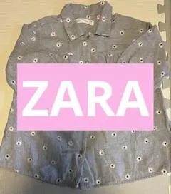 超美品✨️即購入⭕️ベビー ZARA 女の子　花柄刺繍 シャツ 18-24ヶ月90