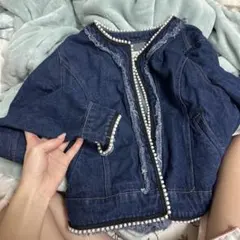 ROYAL PARTY デニムジャケット パール装飾在庫処分したいため値下げ