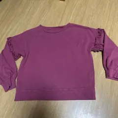 フリル付きパープルトレーナー 150