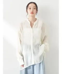 新品　アースミュージックアンドエコロジー　クシュクシュシアーシャツ