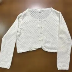 anyFAM ホワイト カーディガン 130