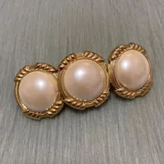 ヴィンテージ　パールのデザインバレッタ