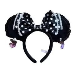 ディズニー カチューシャ 水玉 ドット イヤリング