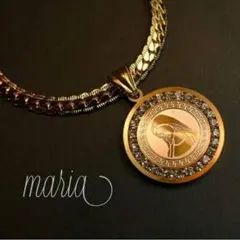 ネックレス メンズ 金 マリア喜平 ゴールド ステンレストップ ロングセラー