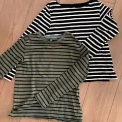 ユニクロ　140 ボーダー　ロンT