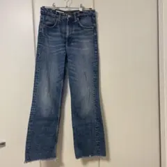 ZARA デニムパンツ カットオフ ブルー