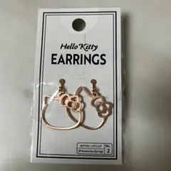 『ハローキティ』イヤリング B 新品未開封 ダイカット型 ピンクゴールド