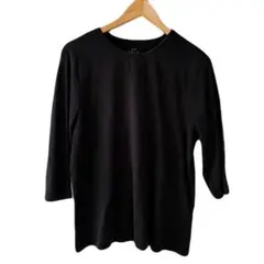 C.J. Banks 綿100七分袖Tシャツ 1X 黒 大きいサイズ ゆるだぼ