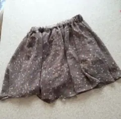 ページボーイ　キュロット　きゅろっと　ブラウン　花柄　オシャレ　かわいい　可愛い