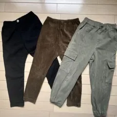 子供　パンツ　長ズボン　120センチ　３点セット販売　ユニクロ　グローバルワーク