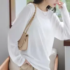 ✨ 新品・未使用 ✨　トップス　レディース　白　シースルー　長袖　Mサイズ