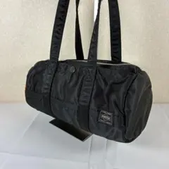 [未使用級] PORTER タンカー ドラムバッグ ミニボストン ブラック