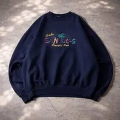 【90sオールド】刺繍デザイン　オーバーサイズ　ヴィンテージスウェットシャツ