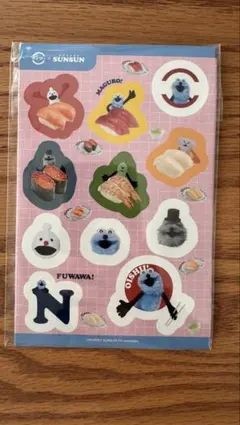 【未開封】パペット　スンスン　スシロー　コラボ　ステッカー