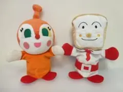 アンパンマン ハンドパペット　ドキンちゃん・食ぱんマン 2体セット(ぬいぐるみ)のサムネイル