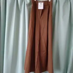 ブラウン ガウチョパンツ ポリエステル製