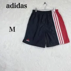 【アディダス】M ブラック/レッド 裏メッシュ ナイロン ポケット付き ナイロン