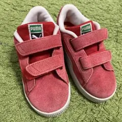 PUMA 赤スエード スニーカー ベルクロ