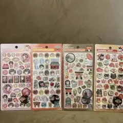 ボンボンドロップシール　和柄　舞妓