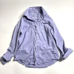 フランクアンドアイリーン スキッパーシャツ sダメージ加工 シワ加工