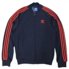 わ*き様 adidas スーパースタートラックジャケット ネイビー/レッド